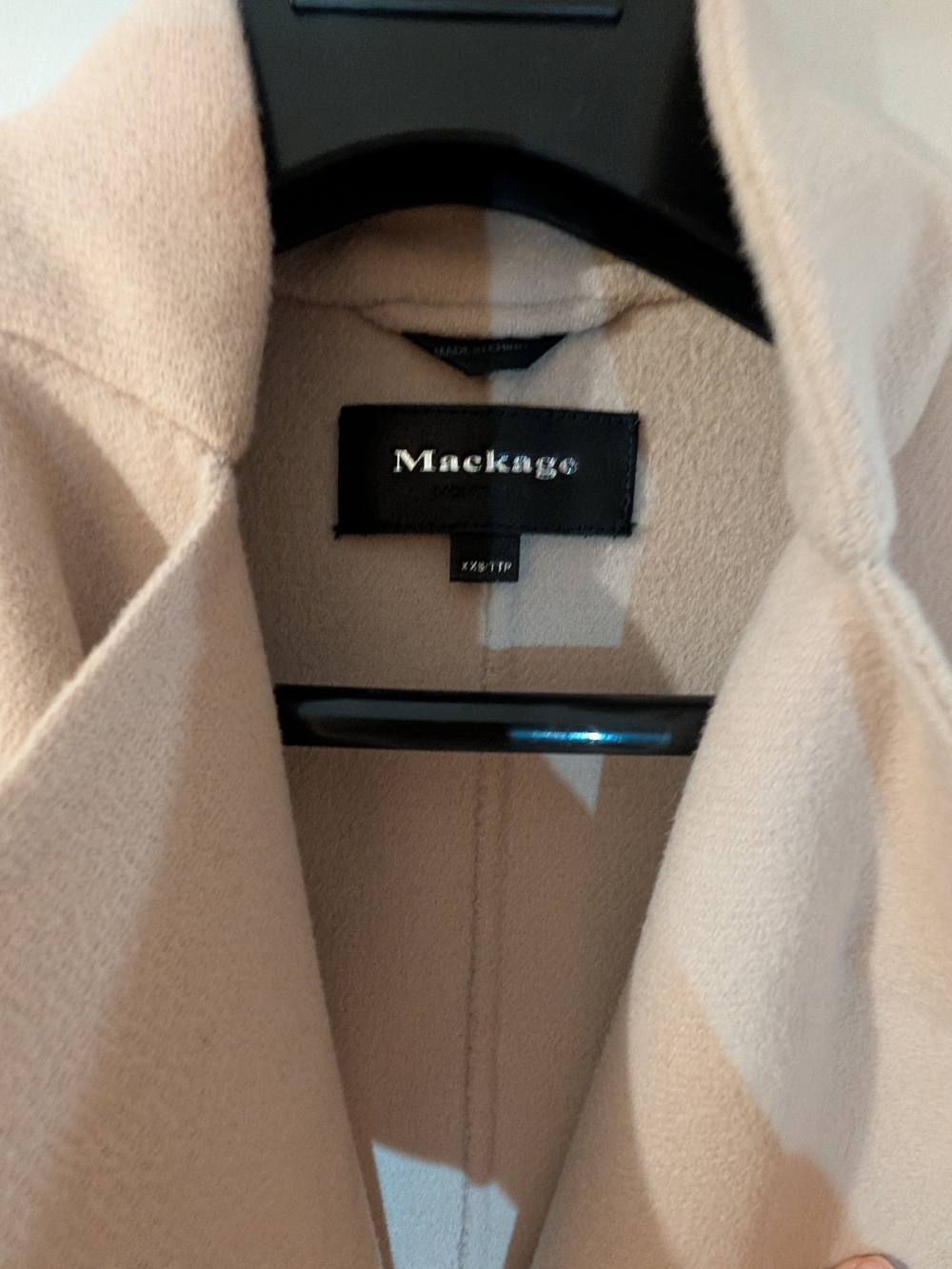 Mackage Leora Cream Wrap Belted Trench Coat - Picture 5 of 7